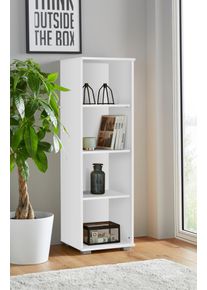 Priess Standregal in weiß, Größe B/H/T: 41 cm x 135 cm x 38 cm