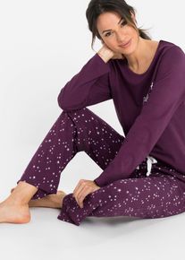 Pyjama - violet - taille 58/60 (3XL) - 100% coton - bonprix