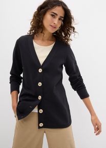 Gilet en jersey 100% coton - noir - taille 38/40 (S) - 100% coton - bonprix