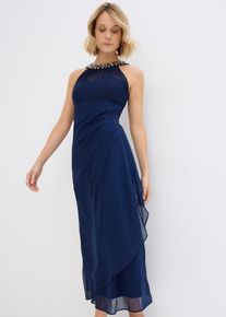 Robe de soirée en mesh - bleu - taille 42 - bonprix