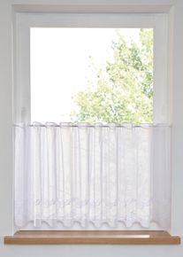 Brise-bise à broderie végétale - blanc - taille 30x90 cm - bonprix