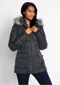 Veste matelassée à capuche - noir - taille 36 - bonprix