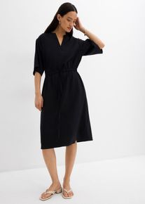 Robe caftan en fine viscose - noir - taille 40 - Viscose - bonprix