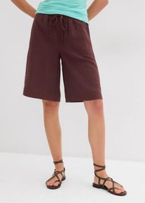 Bermuda fluide en viscose mélangée - marron - taille 40 - Viscose - bonprix