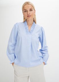 Blouse-tunique - bleu - taille 46 avec coton - bonprix