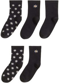 Sokker med trykkfri kant med økologisk bomull (2-pack), svart, størrelse 35-38, bonprix