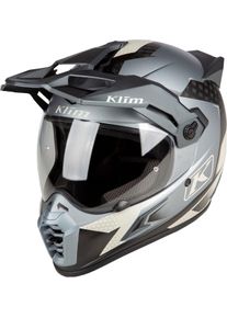 Klim Krios Pro ECE/DOT Charger, kask przygodowy , kolor: Matowy Szary/Jasnoszary/Ciemnoszary , rozmiar: XS