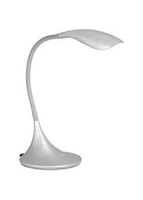 Fischer und Honsel Fischer & Honsel Led-Schreibtischleuchte , Silberfarben , Kunststoff , 37.5x17 cm , 3 Helligkeitsstufen, schwenkbar, gleichmäßige Lichtverteilung , Lampen & Leuchten, Innenbeleuchtung, Tischlampen, Schreibtischlampen