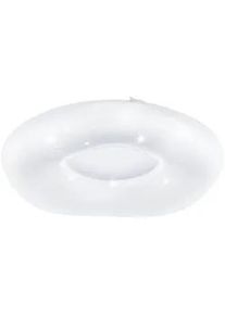Eglo Deckenleuchte , Silberfarben, Weiß , Metall, Kunststoff , rund , F , 9 cm , stufenverstellbar , Lampen & Leuchten, Innenbeleuchtung, Deckenleuchten, Deckenleuchten