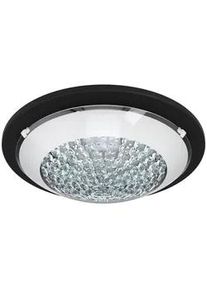 Eglo Deckenleuchte , Schwarz, Weiß , Metall, Glas , rund , 8.5 cm , Lampen & Leuchten, Innenbeleuchtung, Deckenleuchten, Deckenleuchten