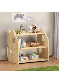 Idimex Kinderregal Yasmin , Naturfarben , Holz , Kiefer , Vintage , 65x60x40 cm , FSC Mix , Kinder- & Jugendzimmer, Kindermöbel, Kinderregale