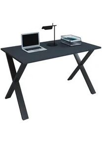 Vcm Mid.you Schreibtisch , Anthrazit, Schwarz , Metall, Holzwerkstoff , rechteckig , X-Form , 140x76x80 cm , Büromöbel, Schreibtische, Schreibtische