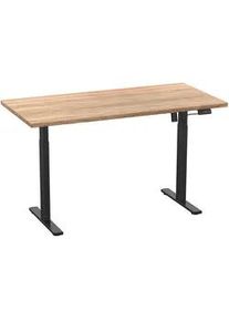 Vcm Mid.you Schreibtisch , Schwarz, Sonoma Eiche , Metall, Holzwerkstoff , rechteckig , 50x71x110 cm , höhenverstellbar , Büromöbel, Schreibtische, Höhenverstellbare Schreibtische