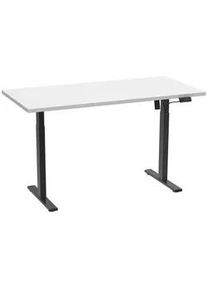 Vcm Mid.you Schreibtisch , Schwarz, Weiß , Metall, Holzwerkstoff , rechteckig , 50x71x140 cm , höhenverstellbar , Büromöbel, Schreibtische, Höhenverstellbare Schreibtische