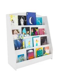CLP Bücherregal Holz weiß , Weiß , 80x88x30 cm , Wohnzimmer, Regale, Bücherregale