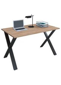 Vcm Mid.you Schreibtisch , Schwarz, Sonoma Eiche , Holzwerkstoff , rechteckig , X-Form , 80x76x110 cm , in verschiedenen Holz-Dekoren erhältlich , Büromöbel, Schreibtische, Schreibtische