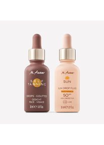 M. Asam SUN Sérum Solaire Visage SPF 50 & Self Tanning Drops Autobronzant