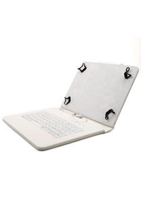 C-TECH PROTECT púzdro univerzálne s klávesnicou pre 9,7"-10,1" tablety, FlexGrip, NUTKC-04, biele