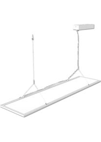 Isoled, Pendelleuchte, LED Office Hängeleuchte Up+Down, 20+20W, 30x120cm, weiss, UGR<19, 3000K, DALI dimmbar