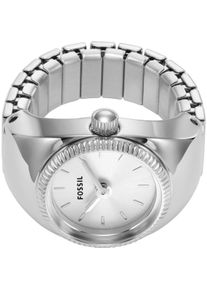 Fossil, Armbanduhr, Watch Ring, Silber, (Analoguhr, 15 mm)