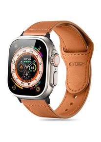 Tech-Protect Naturalfit Strap for Apple Watch 4 / 5 / 6 / 7 / 8 / 9 / SE / Ultra 1 / 2 (42 / 44 / 45 (Naturleder), Uhrenarmband