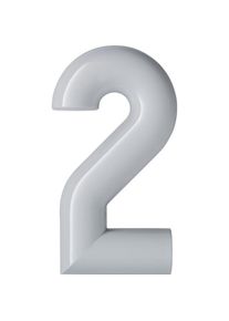 HEWI, Hausnummer + T&uuml;rschild, Hausnummer Ziffer 2 Spezial-Polyamid 90 tiefschwarz 165mm D.33mm