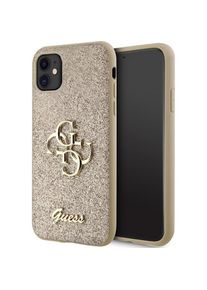 Guess GUHCN61HG4SGD iPhone 11 / Xr 6.1" złoty/gold hardcase Glitter Script Big 4G (Apple iPhone 11), Smartphone Hülle, Gold