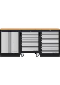Kraftwerk, Werkstattschrank, Mobilio 3er Kombi mit Werkstattwagen, Buche Multiplex, Flüge (45.80 cm, 91 cm)