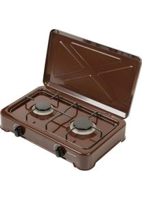 Ravanson Adjustable 2-burner stove K-02BR, Kochplatte, Braun
