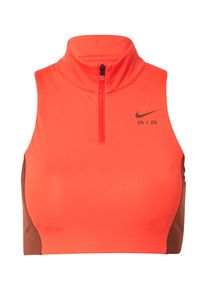 Nike, Damer, Sports-BH, Burgunder / Oranger&oslash;d, St&oslash;rrelse L