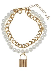 Urban Classics Dames Ketting goud / wit L/XL