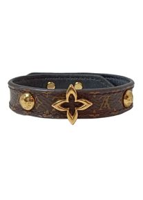 Louis Vuitton Leather Bracelet Women, One Size, brown
