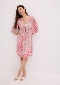 Abito tunica in mesh fantasia, Fucsia, Taglia 54/56 (XL), bonprix