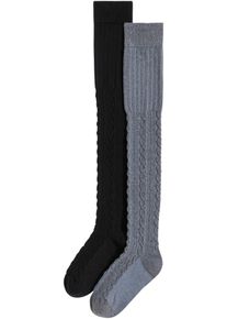 Calze parigine con cotone biologico (pacco da 2 paia), Nero, Taglia 39-42, bonprix