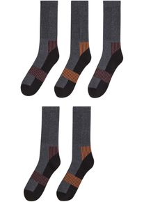 Calzini sportivi termici con interno in spugna (pacco da 5 paia), Grigio, Taglia 39-42, bonprix
