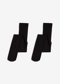 Collant termici con morbido pile 140 den (pacco da 2), Nero, Taglia 42/44 (S), bonprix