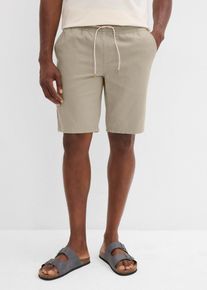 Bermuda con elastico in vita in puro cotone regular fit, Verde, Taglia 60, bonprix