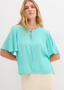 Tunica con maniche ad aletta, Verde, Taglia 42, bonprix