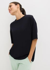 T-shirt per sport oversize con cotone ad asciugatura rapida, Nero, Taglia 42/44 (S), bonprix