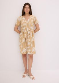 Abito tunica in viscosa fluente con ricami, Beige, Taglia 56, bonprix