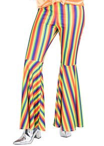 Amscan Pantalon évasé hippie Rainbow Stripes pour femme