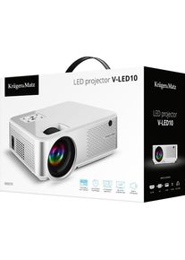 Krüger&Matz V-LED10 LED 1280 x 720px 2800 lm LED (Full HD, 2800 lm, 1.4:1), Beamer, Grau