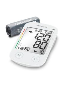 Medisana Oberarm-Blutdruckmessgerät »BU 535 Voice« Sprachausgabe, unregelmäßige Herzschlaganzeige, Je 120 Speicherplätze in weiß