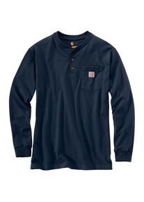 Carhartt Workwear Pocket Henley L/S Camiseta de manga larga Hombre (L | azul)