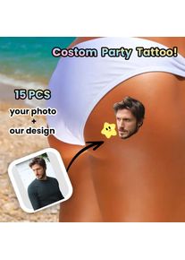 custom temporary star tattoo sticker fun design Valentine's Day anniversary wedding children kids boy girl bithday gift 15 PCS