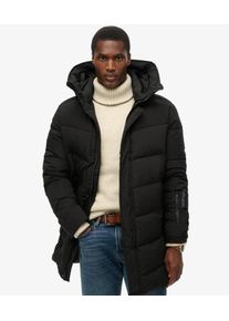 Superdry Herren Wattierter City Chevron Parka Schwarz - Größe: L