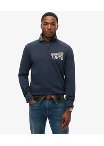 Superdry Herren Workwear Sweatshirt mit Applikation Marineblau - Gr&ouml;&szlig;e: XL