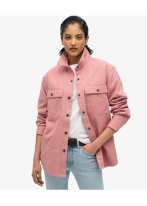 Superdry Damen Workwear-hemdjacke Pink - Gr&ouml;&szlig;e: 42