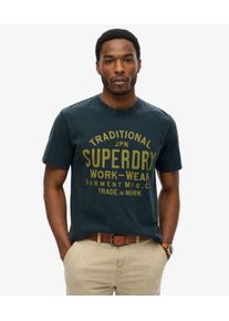 Superdry Herren Machined Goods Workwear T-shirt Marineblau - Gr&ouml;&szlig;e: Xxl