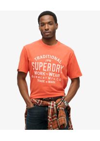 Superdry Men's Machined Goods Workwear T-shirt Orange - Gr&ouml;&szlig;e: L